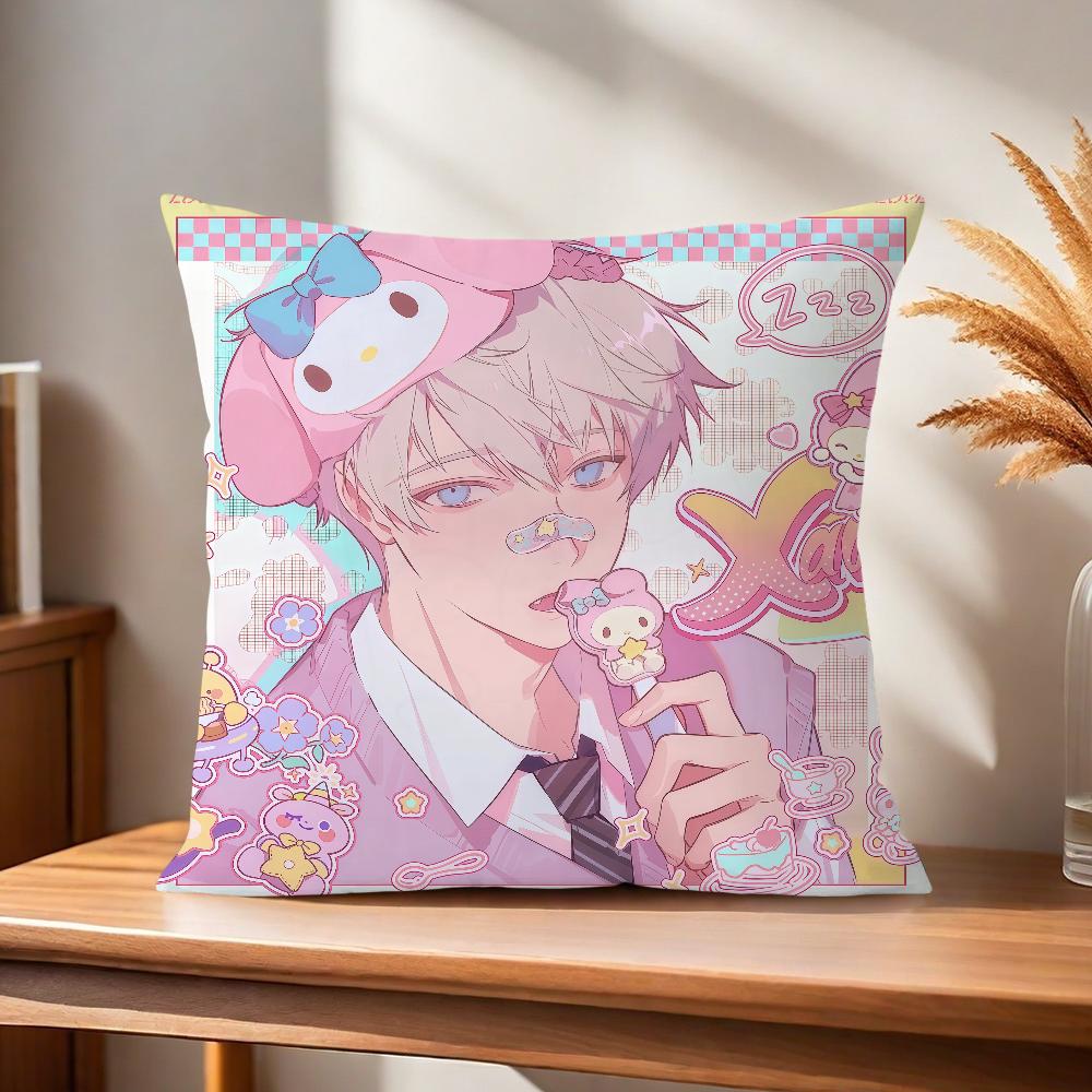 Love and Deepspace chibi Sylus Rafayel fanart Comfortable soft Pillow Case for Sofa Living Room Home Decor Protective Covers