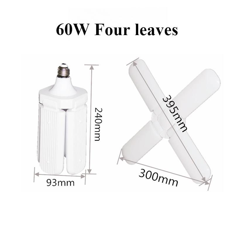 Високопотужна світлодіодна лампа E27 з широким діапазоном напруги, складане гаражне світло, висока яскравість, лампа зі стабілізованим струмом, лампа-літаюча тарілка