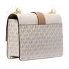 Michael Kors Greenwich Logo Printed Logo Leather Shoulder Crossbody Bag Small Women's Vanilla White