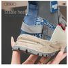 Winter New Children's Cotton Sports Shoes, Soft Sole Snow Boots with Fleece for Boys and Girls