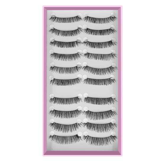 

10 пар черных длинных перекрестных ресниц густые свадебные накладные ресницы для вечеринки макияж