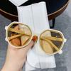 New Fashion Style All-match Trend Sunglasses Personalized Round Frame Sunglasses Trend Candy Color Big Frame Sunglasses