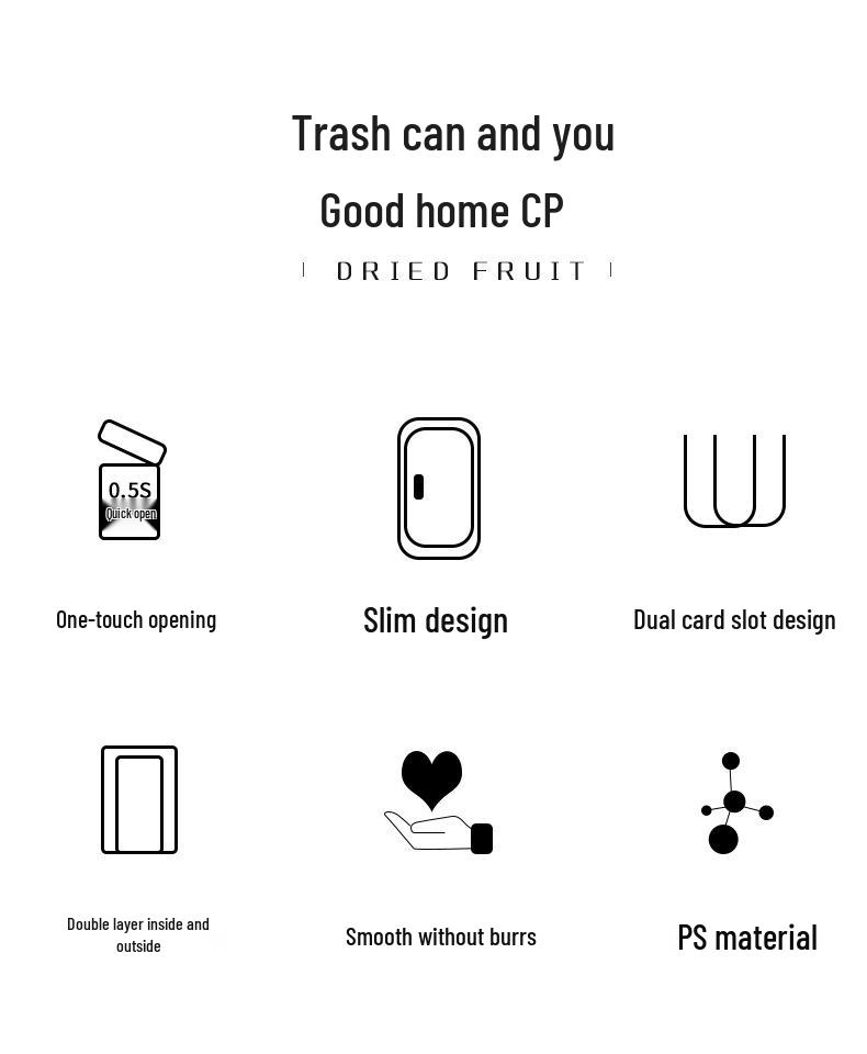 Japanese-Style Bathroom Trash Can & Toilet Brush Set: Compact, Narrow Design with Lid.