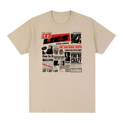 Guns N Rose Rock N Roll Vintage T-shirt Clothing Music Band Cotton Men T Shirt New Tee Tshirt Womens Tops