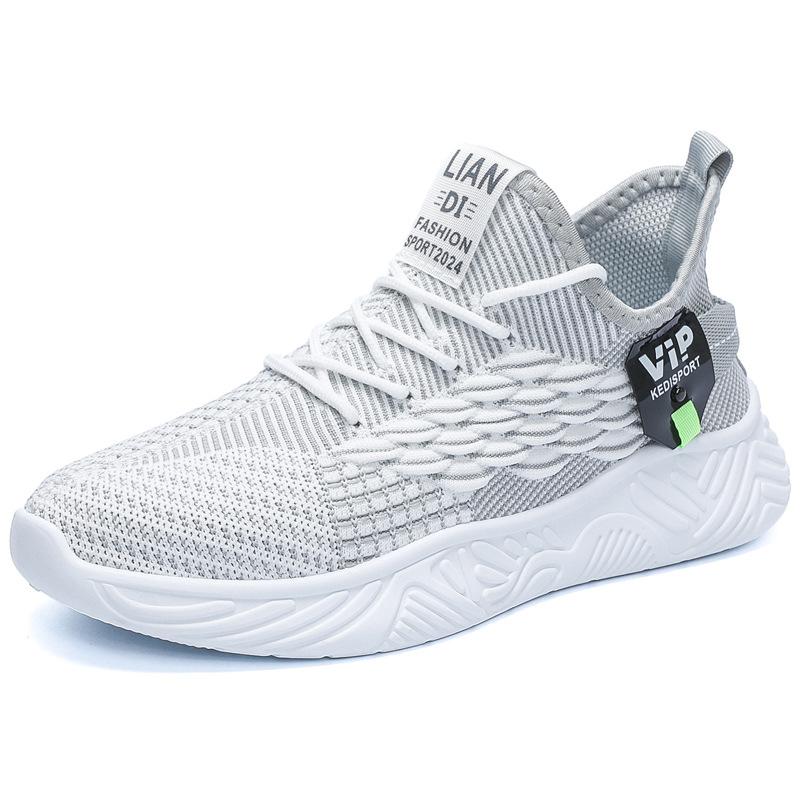 2025 Autumn New Men's Shoes Breathable Fly-woven Mesh Shoes Youth Casual Shoes Versatile Running Sports Tide Single Shoes