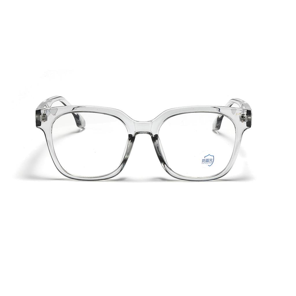 Transparent Frame Glasses Men'S Square Rivets Harajuku Ins Plain Square Flat Glasses