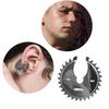 Stilīgs Zāģzobu Ratu Ausu Klipsis Modes Aksesuārs Hip Hop Zāģzobu Ratu Ausu Aproces Lieliska Dāvana Vīriešiem un Sievietēm