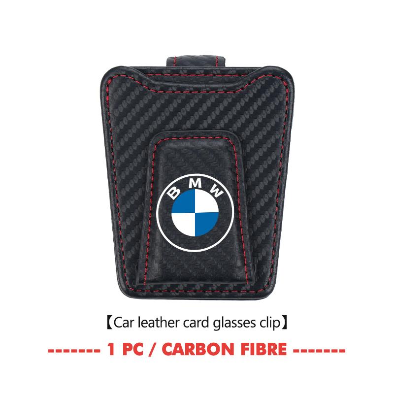 

Car Sunglasses Holder Sun Visor Leather Hanger Ticket Card Clip For BMW X3 X5 M5 M3 E46 E90 E60 F10 E39 F30 E36 G30 E87 E70
