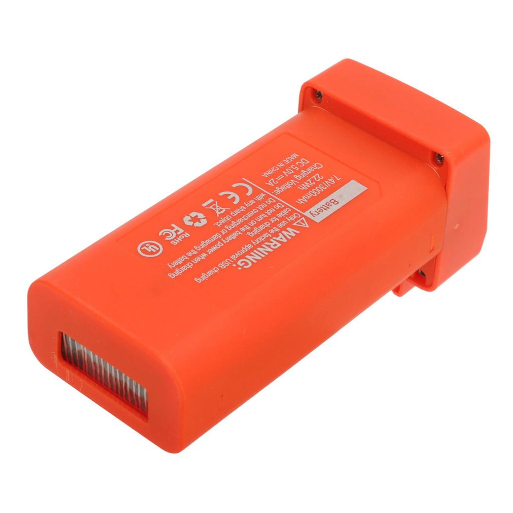 RC Drone Lithium Battery 7.4V 3000mAh Drone Battery Replacement for LYZRC L800 PRO2 Orange