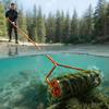 Lake Weed Roller, 5.49 M Lake & Pond Weed Removal Tool, Muck Razer Aquatic & Sludge Tiller, Rid Roots and Muck Buildup, 6 Preassembled Stainless Steel