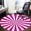 1pc Sunburst Pattern Office Round Area Rug, Indoor Mat Suitable ForOffice, Under Office Chairs Bedroom Living Room Home Decor D017