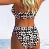 1011 New Floral Print Split Bikini Women's High Waist and Thin Backless Sexy Seaside Vacation Swimsuit