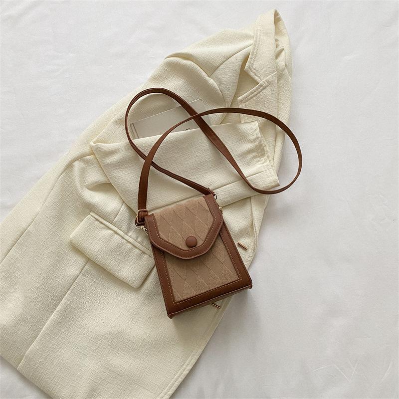Handytasche für Frauen Umhängetasche Weibliche Mode eine Schulter Retro Kleine Quadratische Tasche Mini Handytasche Mini Umhängetasche