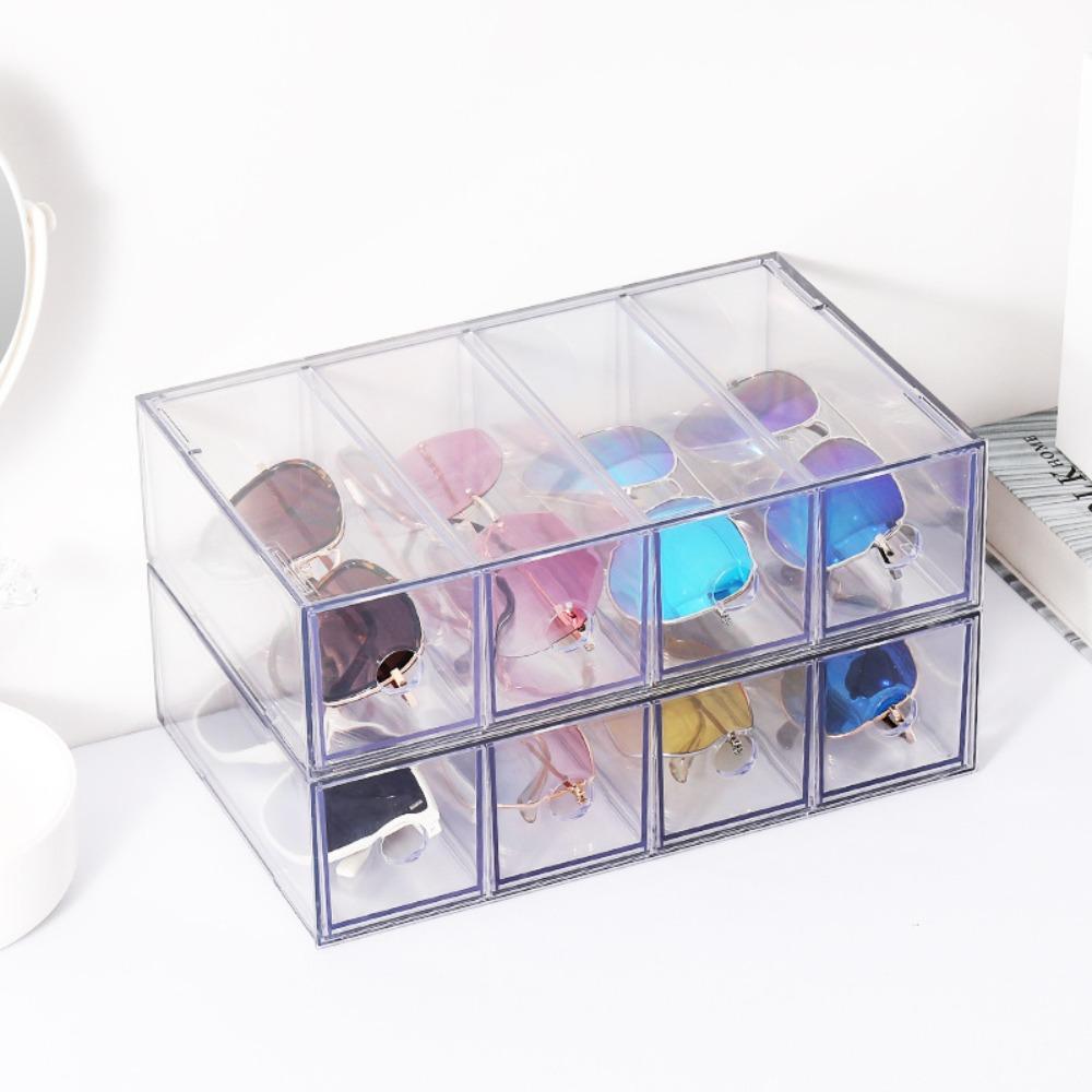 Drawer Style Sunglasses Case Desktop Glasses Storage Box New Acrylic Glasses Case