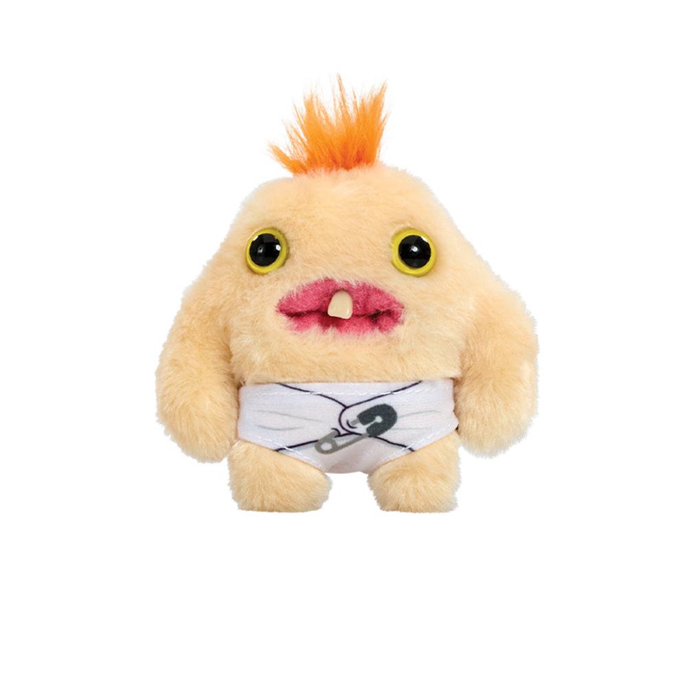 Fuggler Amusante Vreemde Baby Duivel Pluizig Verzamelobject Mooie Tanden Grootogige Duivel Halloween Evenement Prank Accent Token with box beige