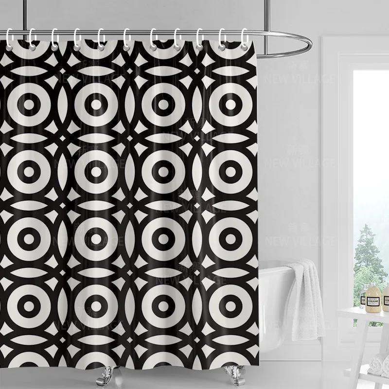 Dekoracja domu zasłony prysznicowe łazienka wodoodporna zasłona materiał Pokój dzienny Nowoczesny Nordycki Nowoczesny prosty wzór geometryczny