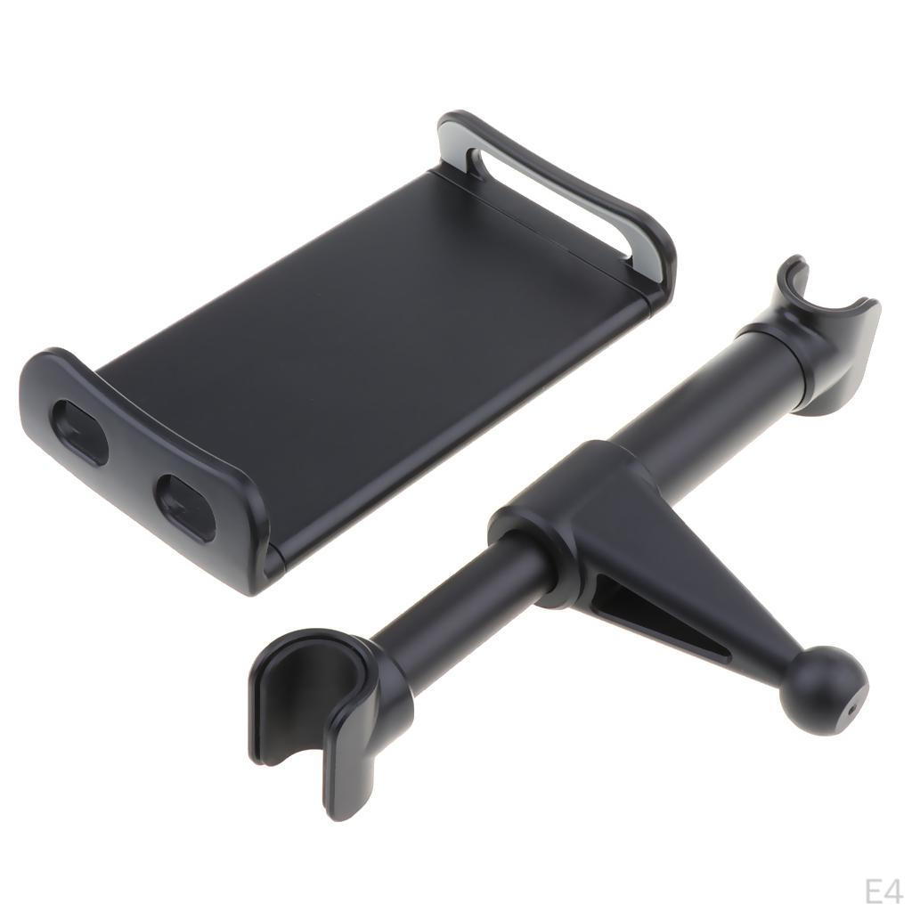 Suporte de Montagem de Encosto de Cabeça Rotativo em Graus para Tablet Ajustável de 4 a 11 Polegadas para Banco Traseiro de Carro