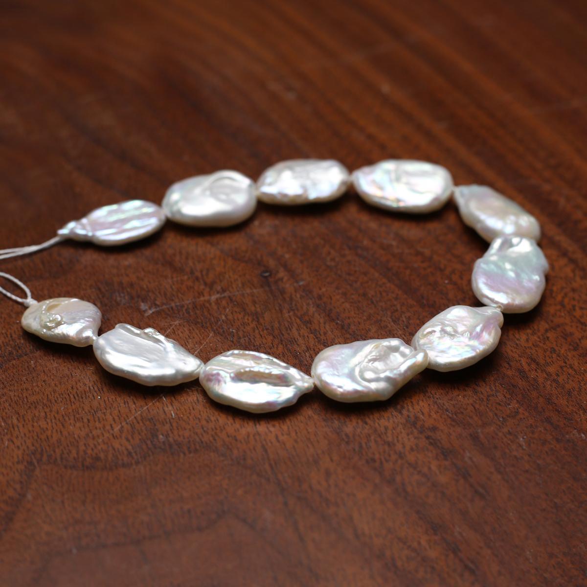 

1 нить, искусственные жемчужные бусины, нерегулярные белые жемчужины ручной работы для декоративных аксессуаров своими руками, изготовления ювелирных изделий, подарков для подружек невесты, 18 см 1String-13×18mm/18cm белый