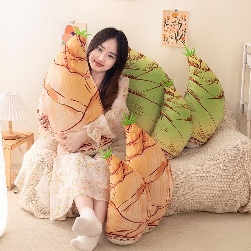 Cute Little Pine Bamboo Shoots Throw Pillow Doll Plush Toy Grab Machine Doll Children Baby Soothing Doll