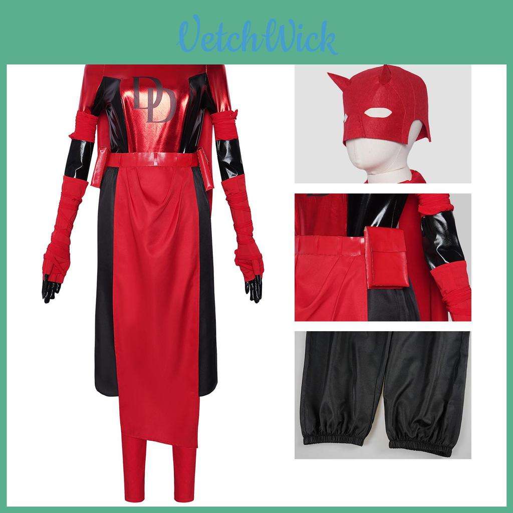 Kostium Cosplay Daredevil Elektra Na Role Play Anime i Gry Z Tkaniny Poliestrowej Dla Dorosłych