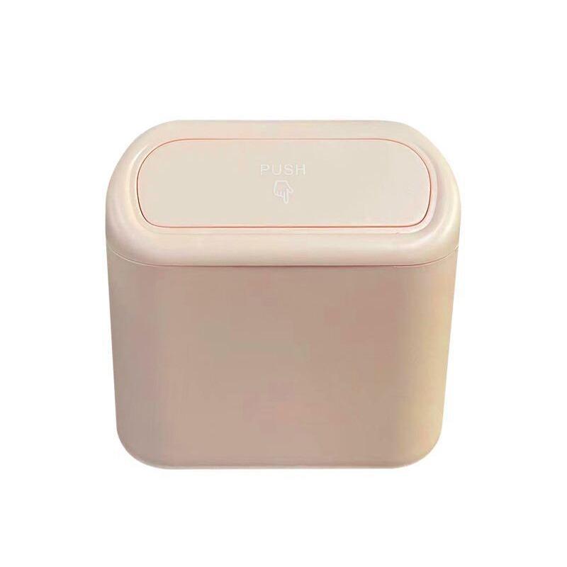 

Автомобильный мусорный бак с крышкой, подвесной автомобильный органайзер для мусора, ящик для хранения, пластиковые мусорные баки для салона автомобиля розовый