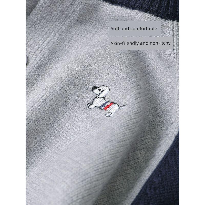 Right European Style Boys' Knitted Cardigan Jacket, 2025 Spring New Sweater, Spring New Top, Spring Style Children's Clothing