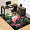 Tropical Flamingo RugAdd a Splash of Color toYour Living Room ExoticBird and FlowerDesign Anti slip carpet can be machine washed