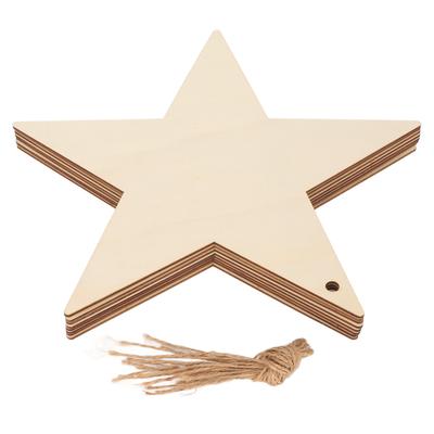 8 Buc Ornaments Stea din Lemn Blank Neterminate Mici Decorațiuni Agățate pentru Pomul de Crăciun Artizanat DIY