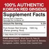 Integratore energetico al Ginseng Rosso Coreano, Migliora la concentrazione, Estratto di Radice di Ginseng ad Alta Concentrazione, 120 Capsule Vegetariane