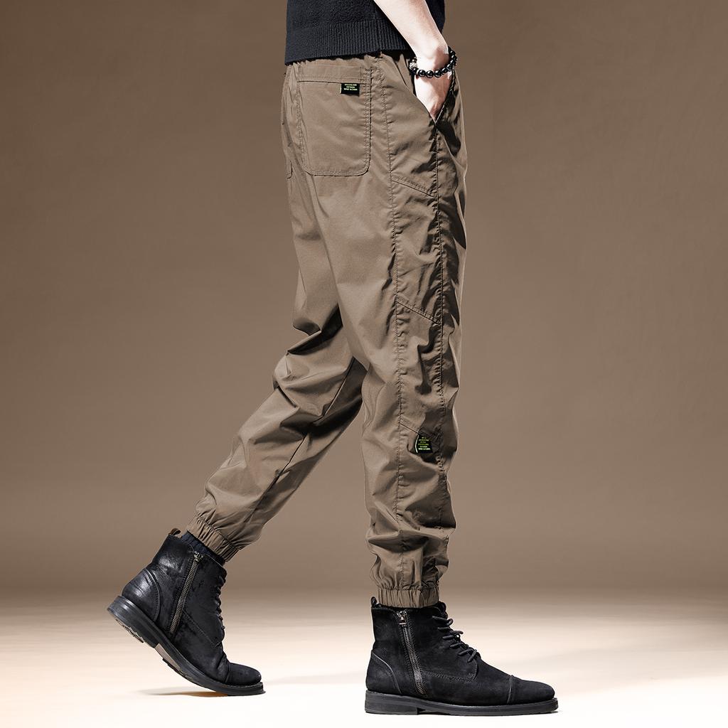High-end Summer Ice Silk Thin Men's Casual Pants Loose Large Size Trousers Quick-drying American Sports Leggings
