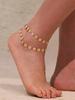 Summer Daisy Anklets for Women Beach Stainless Steel Tassel Anklet Leg Ornament Classic Foot Chain Sandals Jewelry Gifts