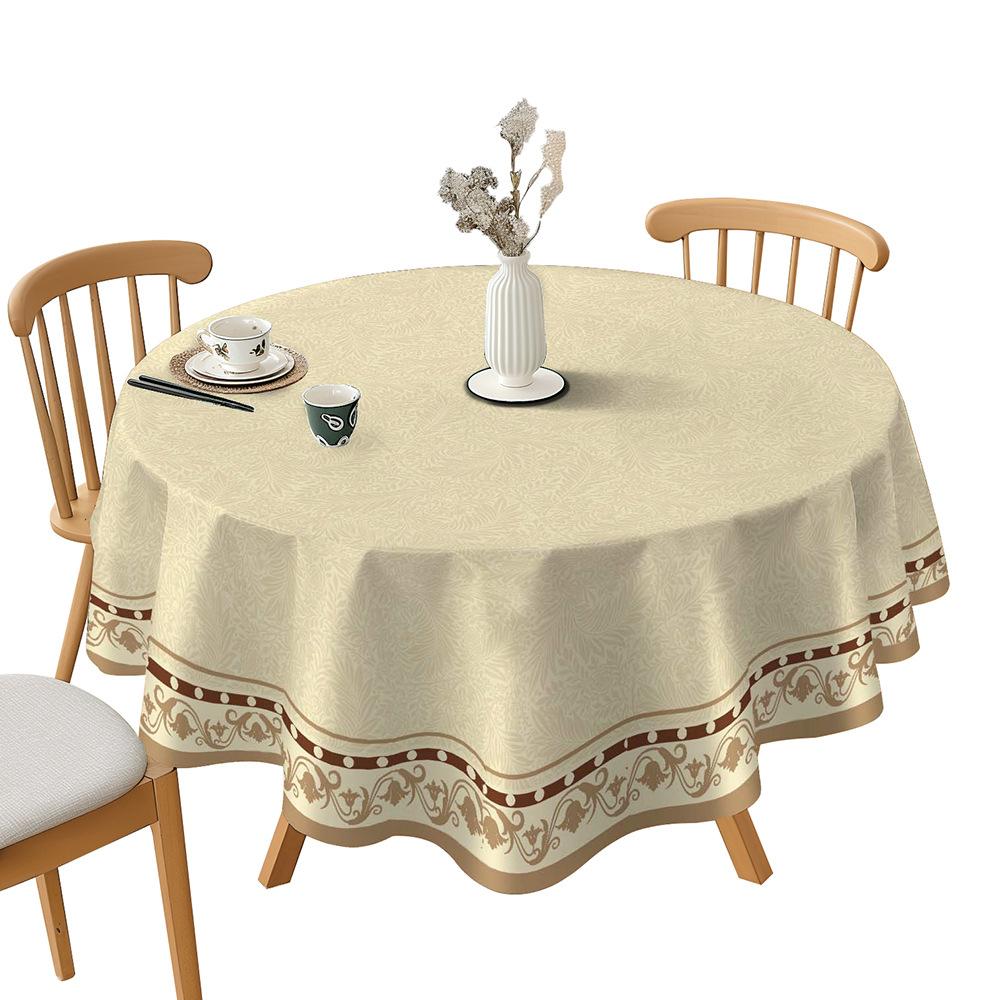 1PC New Simple Style Round Table Cloth Waterproof Oil-proof Anti-scalding Wash-Free PVC Table Cloth Scratch-resistant Durable