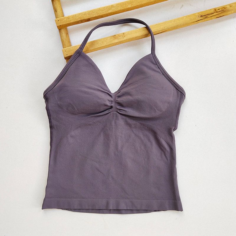 Neck Beauty Back Yoga Suit DF Sports Vest European and American Internet Celebrity Exaggerates Hips Shorts Training Peach Workout Clothes Women