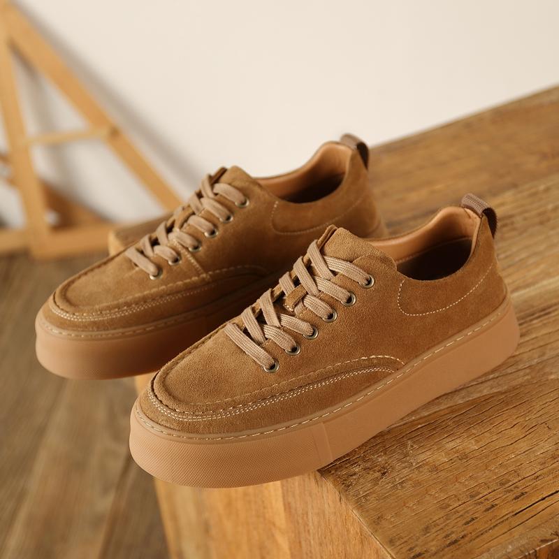 Fashion Leather Fashion Men's Walking Shoes Lace-Up Men Casual Shoes New Business Flats Stylish Male Skate Footwear Outdoor Men Shoe