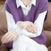 Autumn Winter Knitted Vest Women V Neck Shirt Loose Versatile Sleeveless Knitted Sweater Pullover