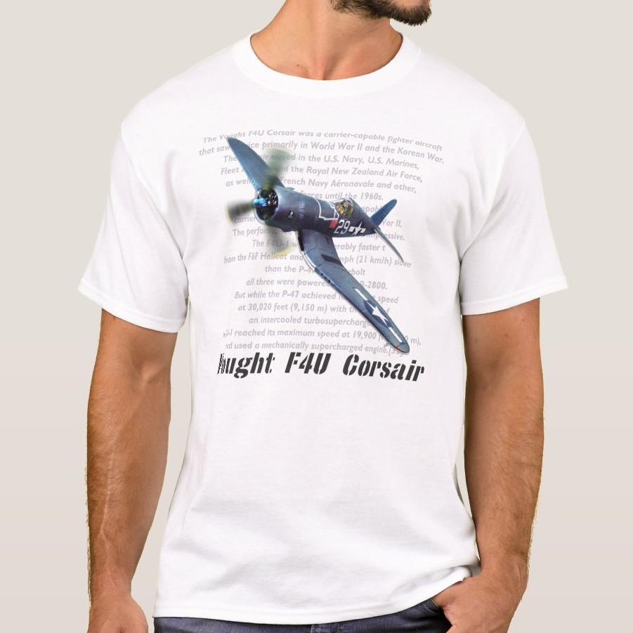 Naval F4U Corsair Fighter TShirt Short Sleeve Casual 100 Cotton ONeck Summer Unisexs Tshirt Size S3XL