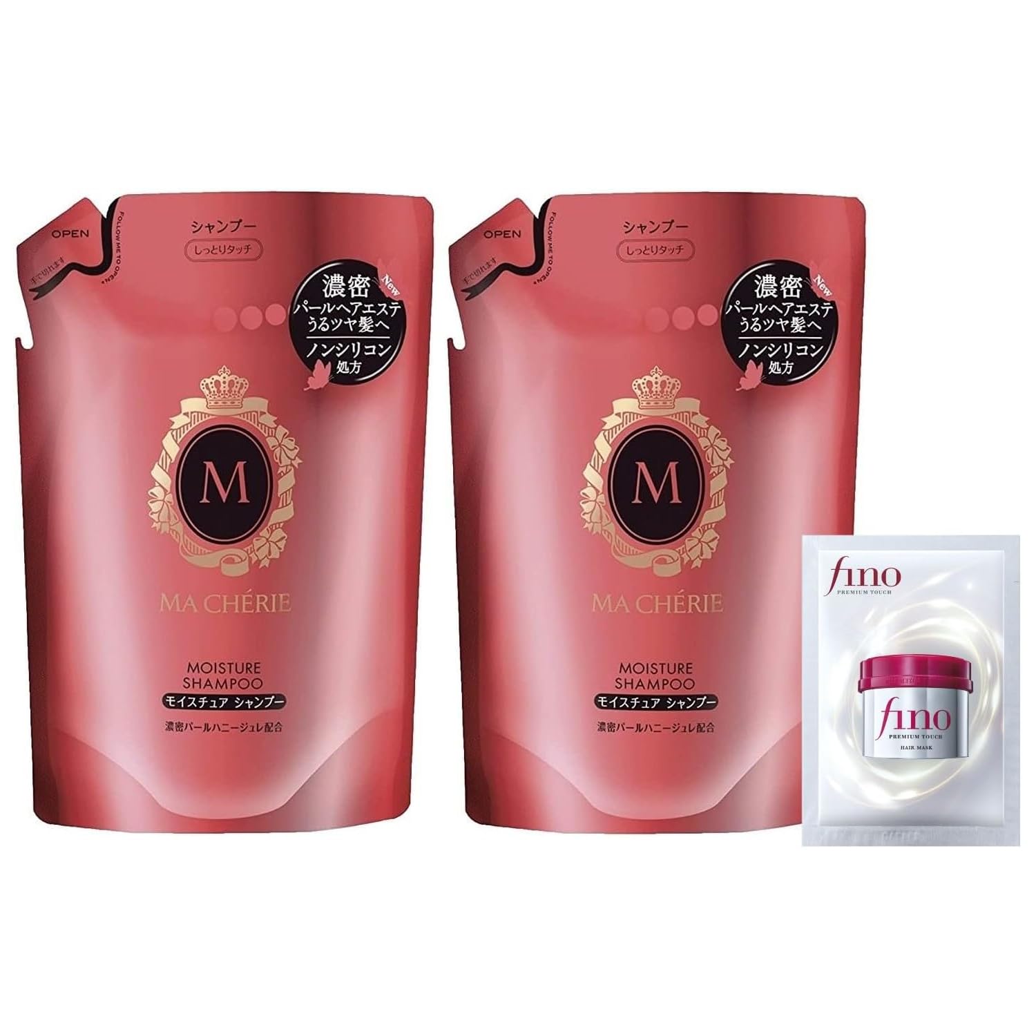

MACHERIE Moisture Shampoo Refill (Moisturizing) 380ml x 2 Set with Bonus 380ml (x 2)