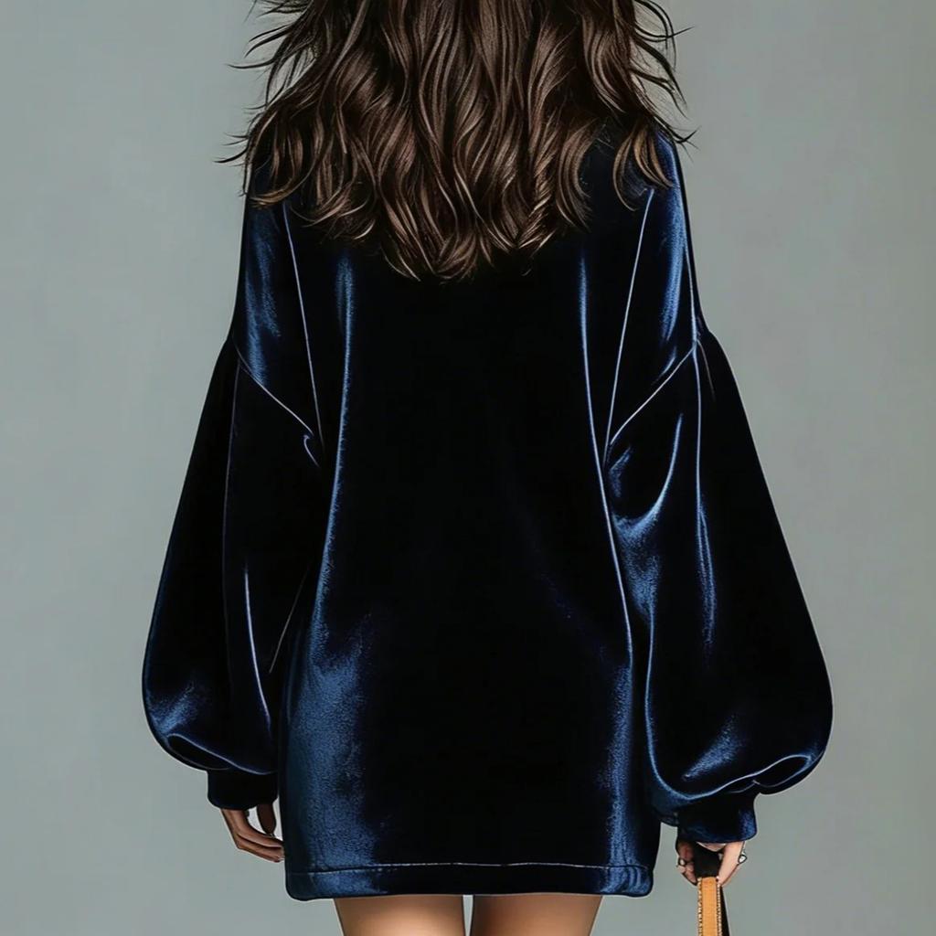 Dámské Módní A Elegantní Barevné Dlouhé Šaty S Dlouhým Rukávem