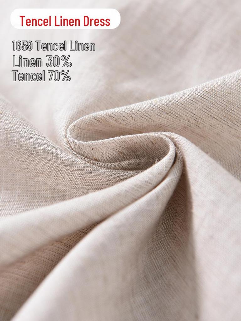Lu & Andy Spring New Women’s Elegant Linen Slit Dress