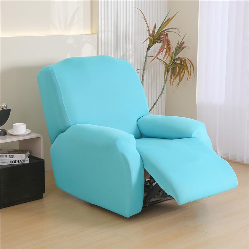 

4 шт./комплект чехлов для дивана-реклайнера, эластичные однотонные чехлы для ленивых мальчиков, чехлы для диванов для декора гостиной 1-Seater озеро синий