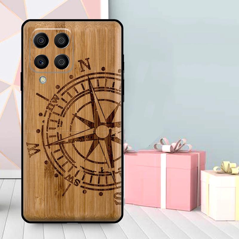 Natural Bamboo Wood Animal Print Case For Samsung Galaxy M16 M31 M21 M13 M33 M53 M15 M35 M55 M36 M56 M12 M32 M52 M14 M34 M54