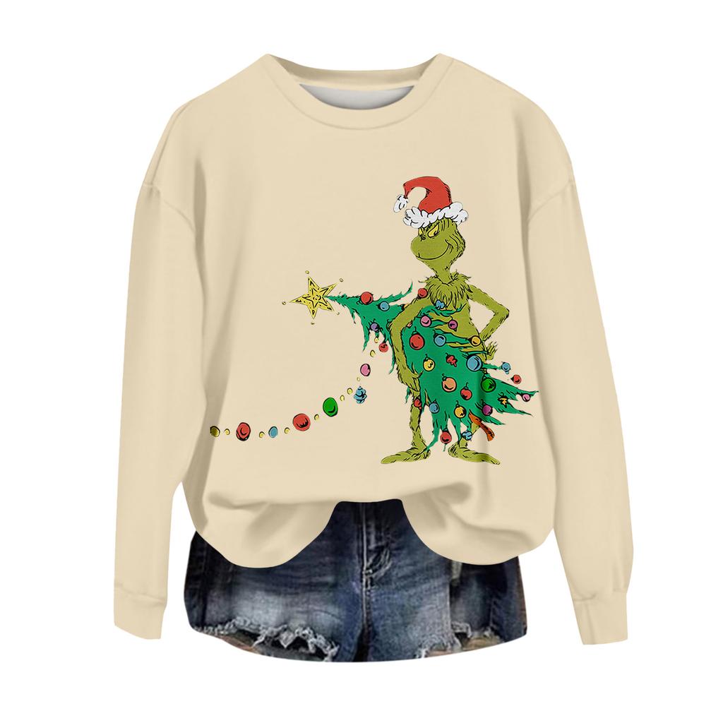 Women's Casual Round Neck Long Sleeve Valentine's Day Printed Pullover Top