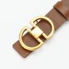 Women's Casual Belt Formal Wear New Smooth Plate Buckle Punched Genuine Leather Cowhide Belt