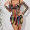 Sex Underwear Color Big Net Suspender One-piece Sexy Net Clothes Net Socks Supply