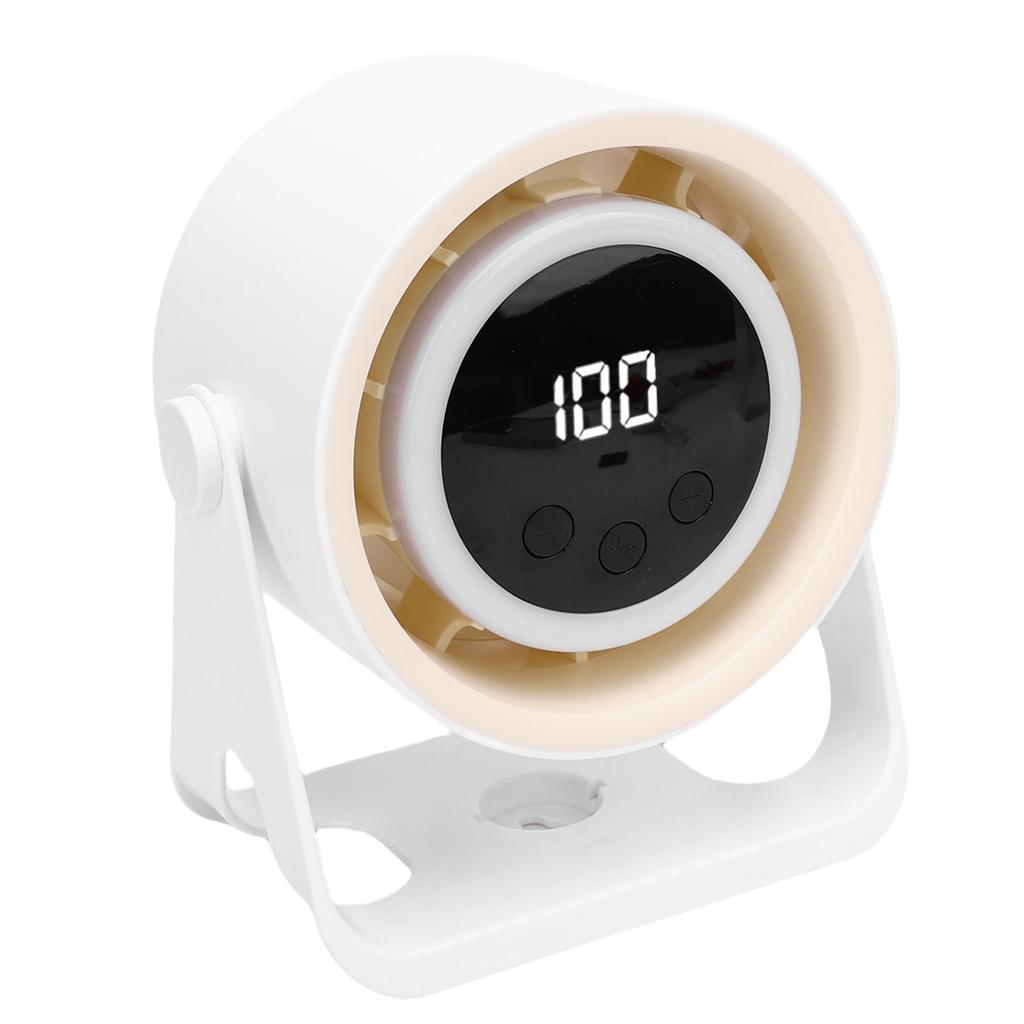 Desk Fan 5 Speeds USB Rechargeable Quiet Portable Desktop Cooling Fan with Light for Office Bedroom Outdoor Camping