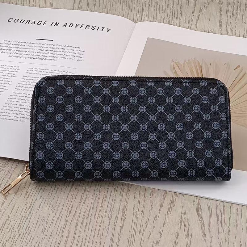European & American Fashion Large Capacity Zipper Clutch Wallet - Multi-Card Slot, Simple, High-End Design