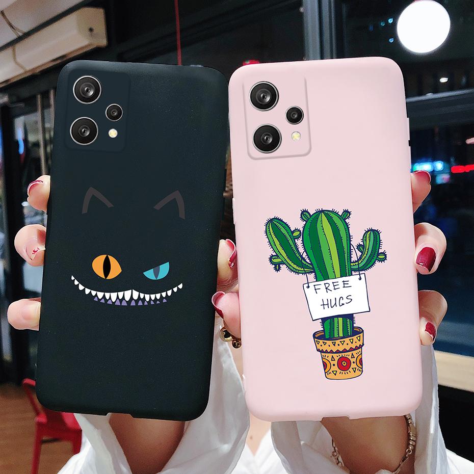 For Realme 9 2022 Case Cute Cat Cartoon Painted Soft Silicon Phone Back Cover For Realme 9 4G Cases Fundas RMX3521 Realme9 Coque