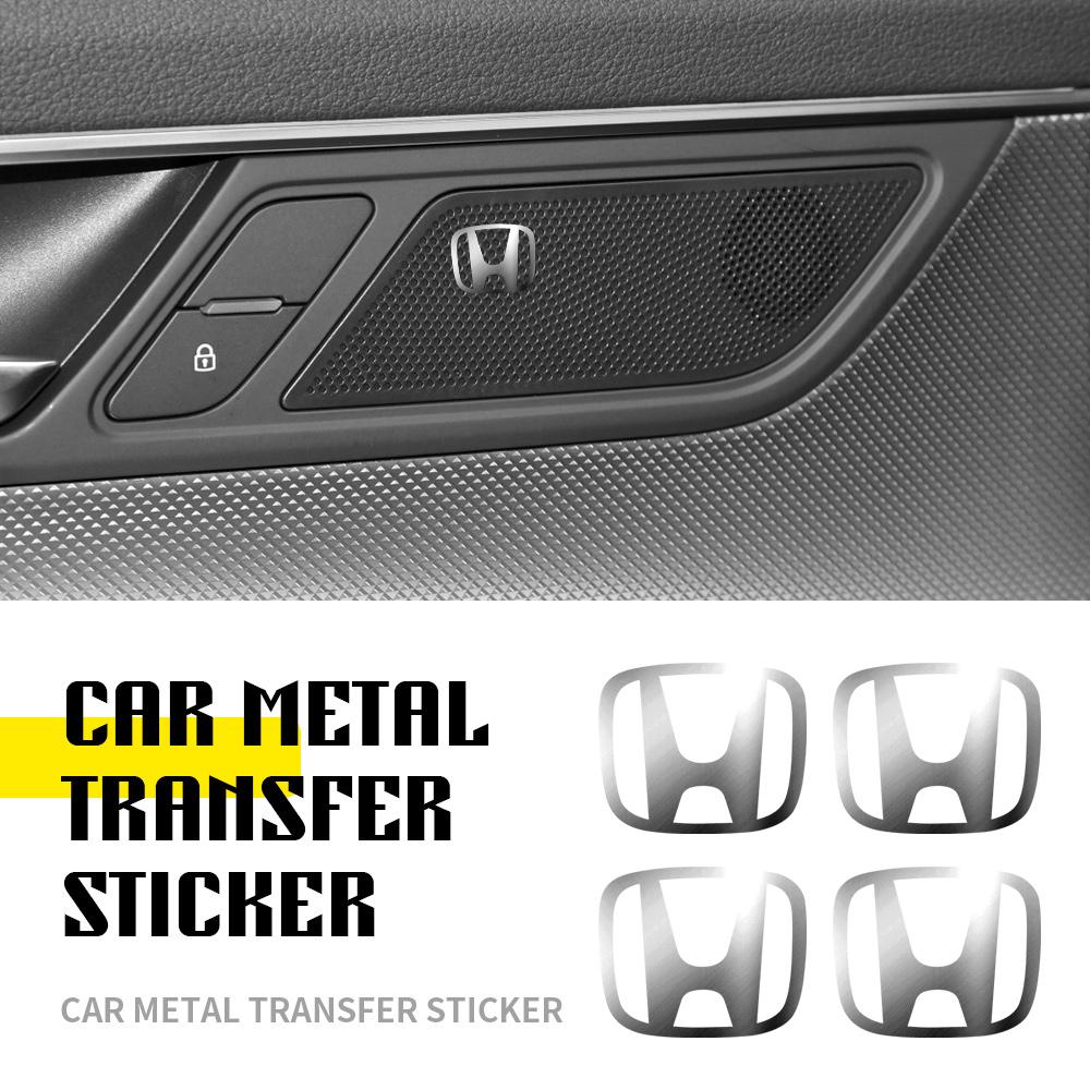Car Styling 3D Nickel Emblem Interior Stickers Auto Decoration For Honda Civic Fit Jazz Accord Pilot CRV Odyssey Passport City SV0