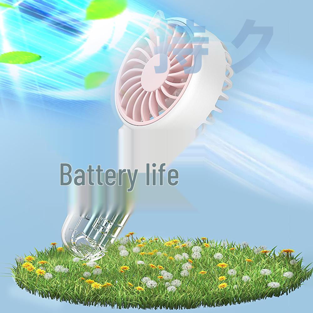 Mini USB Rechargeable Handheld Electric Fan - Strong Wind Power for Desktop Use