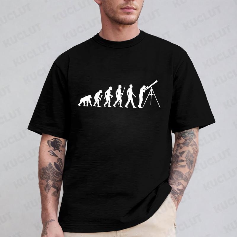 Unisex Astronomy Evolution Science Space Printed T-Shirt Unisex Fashion Casual Short Sleeve O-neck Tshirt Summer Loose Tee Shirts Clothing